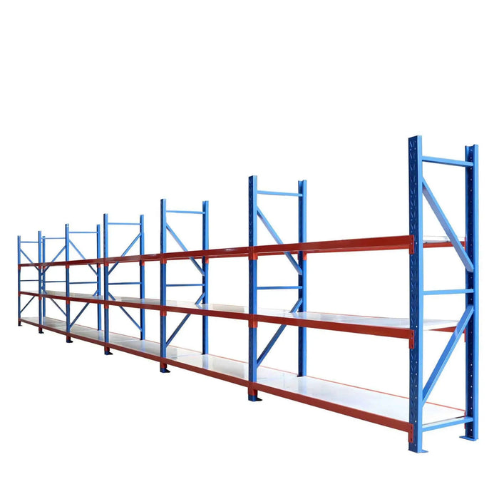 TMG Industrial 39’ Metal Garage/Workshop Storage Shelves, Heavy-Duty Steel Frames, 700 lb Shelf Capacity, Shop Organization, TMG-WH39
