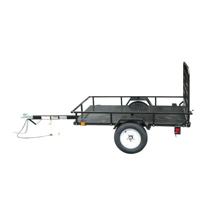 TMG Industrial 4’ x 6’ Single Axle Utility Trailer, 1580 Lb Payload Capacity, Robust Construction, 2” Coupler, TMG-UT46