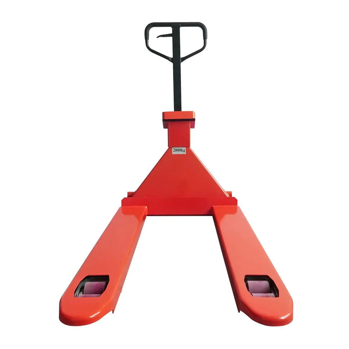 TMG Industrial 4500-lb Truck Scale Pallet Jack, 2” LCD, Lb/Kg Switchable, 220° Steering Arc, Poly Wheels & Rollers, 48” Forks, TMG-PJ45S