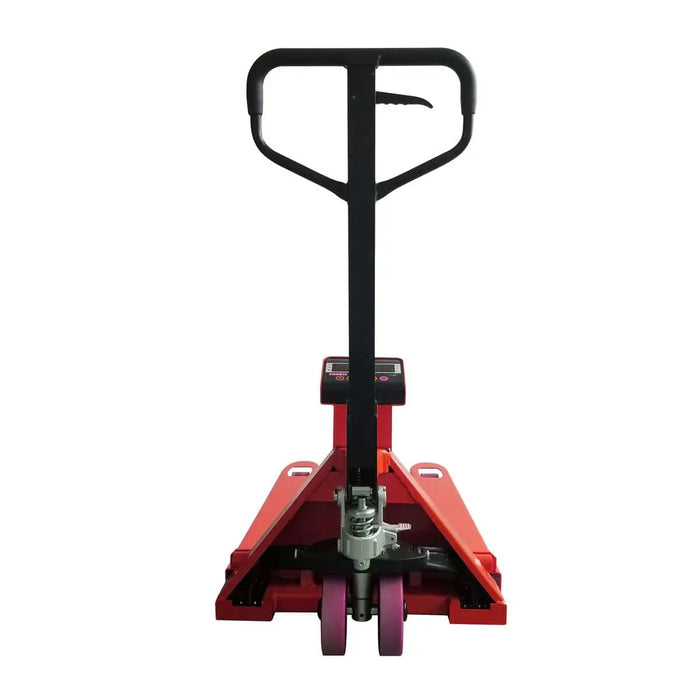 TMG Industrial 4500-lb Truck Scale Pallet Jack, 2” LCD, Lb/Kg Switchable, 220° Steering Arc, Poly Wheels & Rollers, 48” Forks, TMG-PJ45S