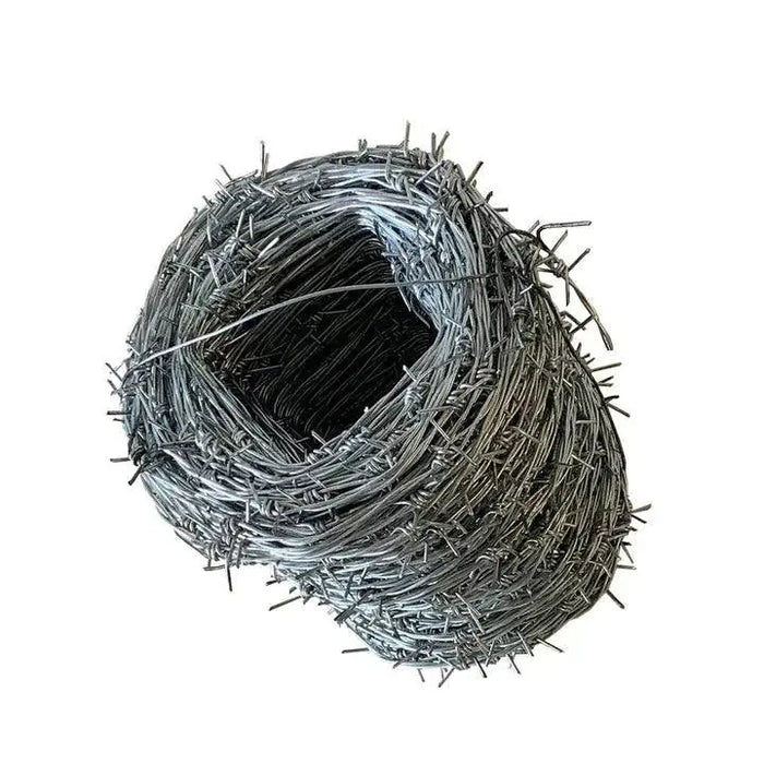 TMG Industrial 500-ft Barbed Wire, Triple-Layer Galvanized, High Tensile Strength, TMG-BW15