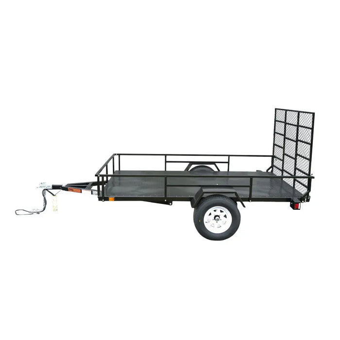 TMG Industrial 6’ x 10’ Single Axle Utility Trailer w/Ramp, 2500 Lb Payload Capacity, Robust Construction, Powder Coated, LED Lights, Spacious Interior, 2” Coupler, TMG-UT610