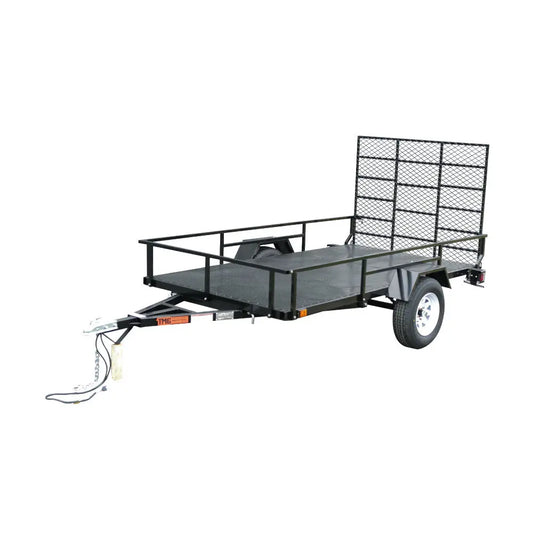 TMG Industrial 6’ x 10’ Single Axle Utility Trailer w/Ramp, 2500 Lb Payload Capacity, Robust Construction, Powder Coated, LED Lights, Spacious Interior, 2” Coupler, TMG-UT610