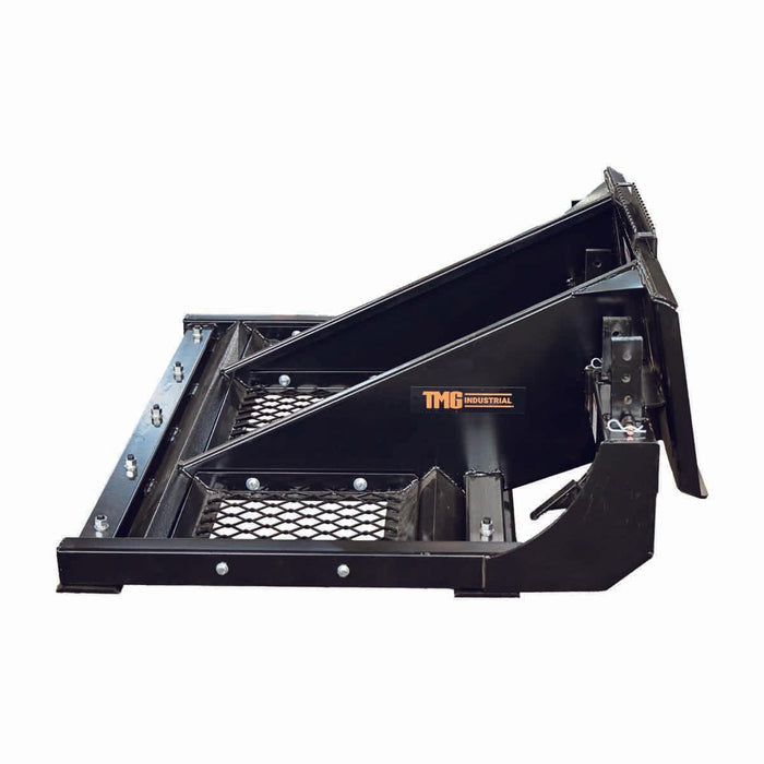 60" liukuohjattu maanmuokkauskone, säädettävät ja käännettävät ilmastushampaat, pultattavat leikkuuterät, irrotettava seula TMG-SLP60