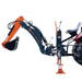 TMG Industrial 7-FT 3-Point Hitch Swing Backhoe Attachment, 12” Bucket Included, 40-100 HP Tractor, 126” High Reach, Category 1 & 2 Hookups, TMG-TBH84