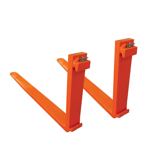 TMG Industrial 78” 5 Ton Pallet Forks, 6380 LB Load Capacity, Tapered & Polished, Boron-Carbon Steel, Class III A Compatibility, Quick Assembly/Mounting, Sold by pair, TMG-PF578