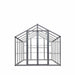 TMG Industrial 8' x 10' Aluminum Frame Greenhouse w/4 mm Twin Wall Polycarbonate Panels, UV Protected Panels, TMG-GH810