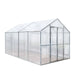 TMG Industrial 8’ x 13’ Greenhouse Grow Tent w/20 Mil Ripstop Leno Mesh PVC Cover, Galvanized Steel Frame, Roll-up Windows, TMG-GH813