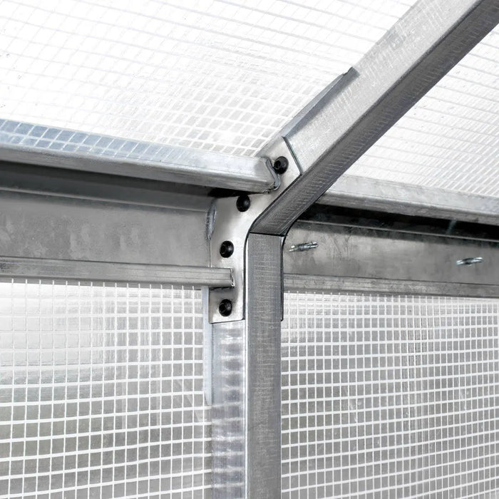 TMG Industrial 8’ x 26’ Greenhouse Grow Tent w/20 Mil Ripstop Leno Mesh PVC Cover, Galvanized Steel Frame, Roll-up Windows, TMG-GH826