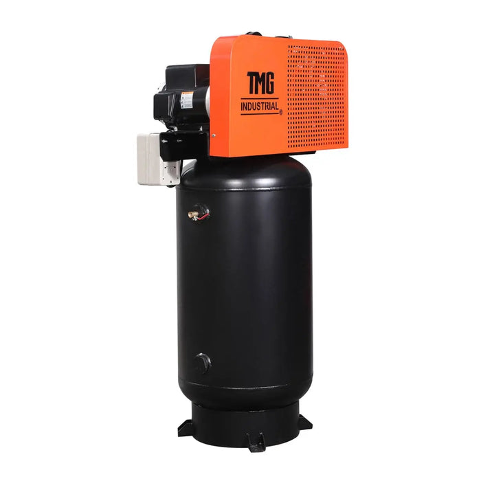 TMG Industrial 80 Gallon 7.5 HP Stationary Electric Air Compressor, 6 Min Fill Time, 230V Induction Motor, Vertical Tank, TMG-ACE85