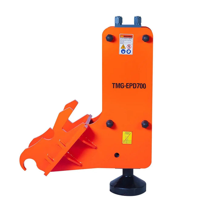 TMG Industrial Excavator Hydraulic Post Pounder, 700 Ft-lb Energy Class, 500-900 BPM, 8” Post Capacity, 4-7 Ton Excavator, TMG-EPD700