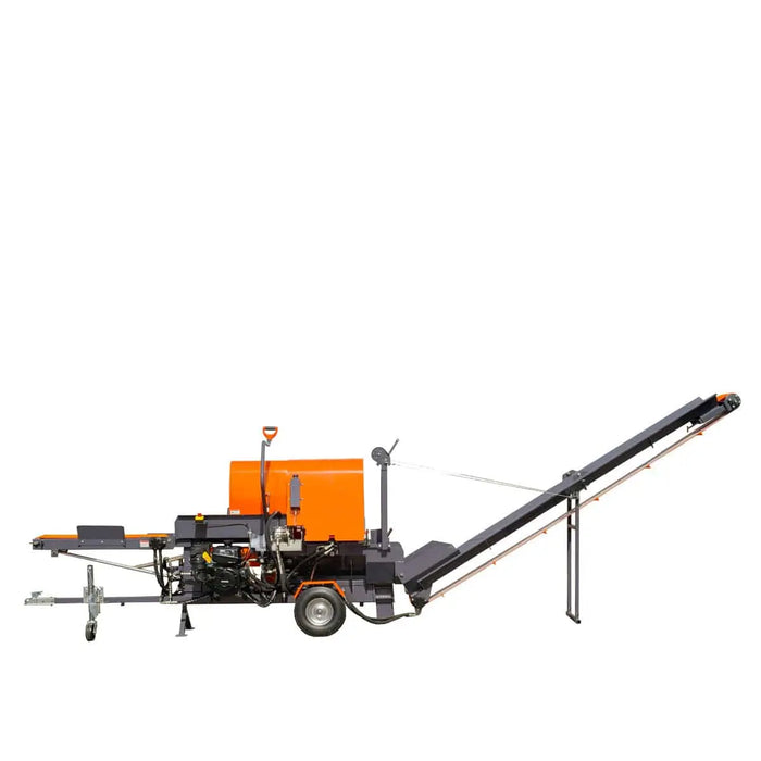 TMG Industrial Firewood Log Splitter Processor Conveyor, 24" x 15" Log Capacity, 14 HP Kohler Engine, 18” STIHL Chainsaw, TMG-GLS20
