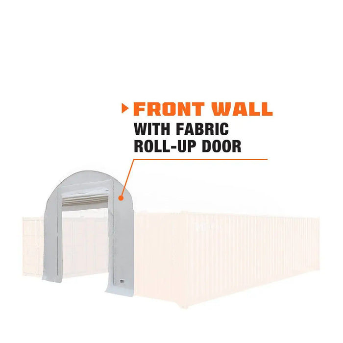 TMG Industrial Front End Wall Kit, Compatible with TMG-DT2041CV container shelters installed with the high cube containers (9’6”), TMG-DT20FW9V