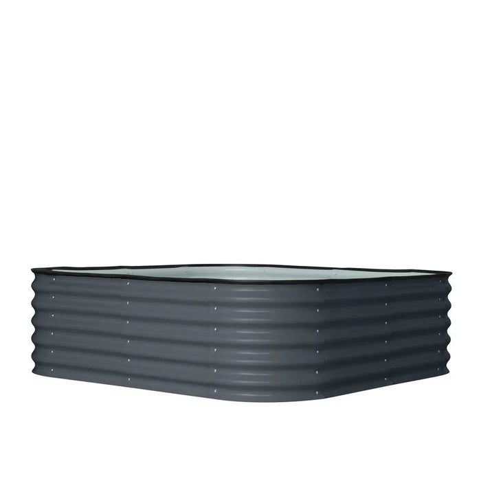 TMG Industrial Metal Raised Garden Bed Kit, 9-In-1 Modular Design, 18” Tall, Galvanized & Powder Coated, Rubber Edging, TMG-MGB96