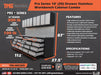 TMG Industrial Pro Series 10-FT 20 Drawer Stainless Steel Workbench Cabinet Combo, Stainless Steel Tabletop, Pegboard and Drawer Fronts, 20 Lockable Drawers, Wall-Mounted Cabinets, Adjustable Shelving, Fully All-in-one Welded Frame, TMG-WBC20DS