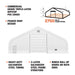 TMG Industrial Pro Series 50' x 55' Dual Truss Storage Shelter with Heavy Duty 32 oz PVC Cover & Drive Through Doors, TMG-DT5055-PRO