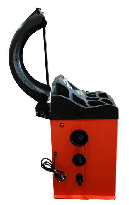 TMG Industrial Self-Calibrating Wheel Balancer with Protection Hood, 10”-24” Rim Diameter, Computerized, +/- 1 g of Accuracy, ALU Balancing Modes, TMG-WB24H