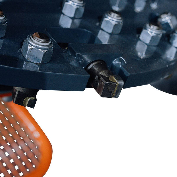 Liukuohjattu kantojyrsin, 24" roottorin koko, 7" leikkaussyvyys maan alla, teräskovametallihampaat, TMG-SSG25