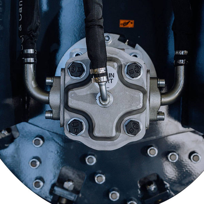 Liukuohjattu kantojyrsin, 24" roottorin koko, 7" leikkaussyvyys maan alla, teräskovametallihampaat, TMG-SSG25