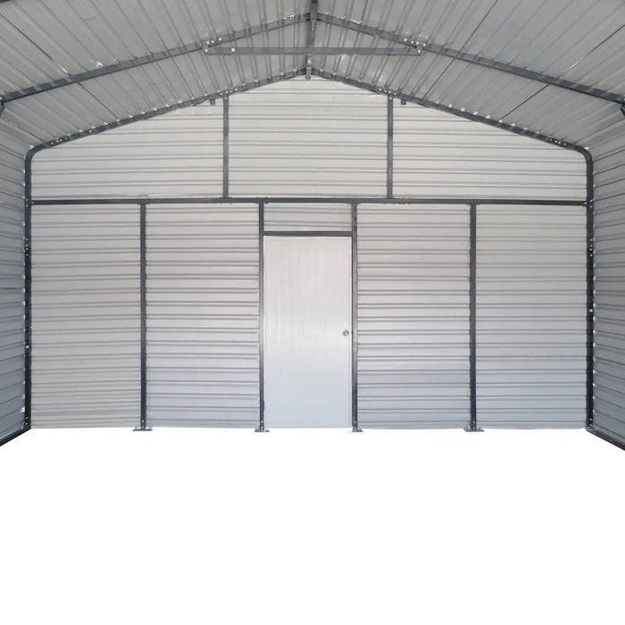 TMG Industrial Steel Carport Add-On Package Kit, Front Wall w/Roll Up Doors & Back Wall, TMG-CP2000-RD110 (Not available for online purchase)