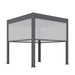 TMG LIVING 10' x 10' Aluminum Motorized Louver Roof Pergola with Side Screens, TMG-LPG11