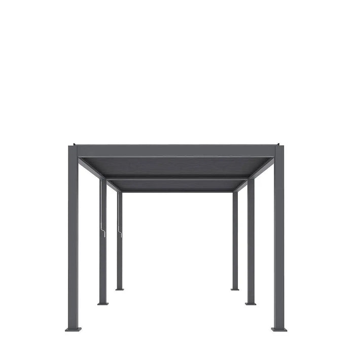 TMG LIVING 10' x 20' Aluminum Louver Slatted Pergola, With Manual Adjustable Louver Blades, TMG-LPG20