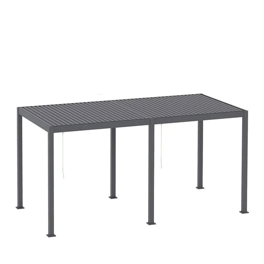 TMG LIVING 10' x 20' Aluminum Louver Slatted Pergola, With Manual Adjustable Louver Blades, TMG-LPG20