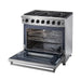 TMG Living Kitchen 36” Freestanding Gas Convection Range, Commercial Convection Fan, 3-Layered Glass Window, 9000-18500 BTU, TMG-HRG36
