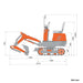 1365 Lb Mini Compact Excavator, 306cc/8.5HP Gas Engine, 11-½" Bucket Width, 2000 Lb Digging Force, TMG-MVE05 TMG Industrial CA