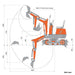 830 kg Mini Compact Excavator, 306cc/8.5 HP Gas Engine, 310 mm Bucket Width, 1179 kg Digging Force, TMG-MVE06 TMG Industrial CA