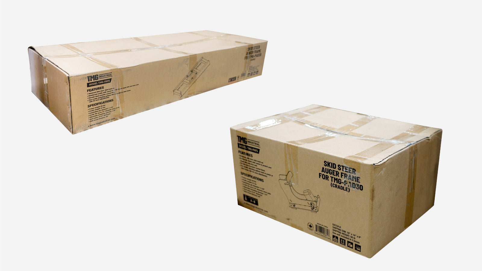 Liukuohjatun kairan vetotelineen runko TMG-PAD30:lle, yleismallin liukuohjatun kairan liitäntä, TMG-PAFS-shipping-info-image