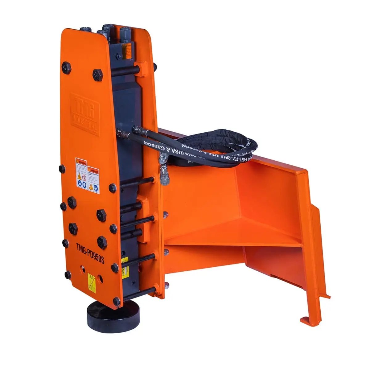 TMG Industrial Skid Steer Post Pounder, 10” Post Diameter, 800 Ft-lb Energy Class, 400-800 BPM Pounding Rate, TMG-PD950S