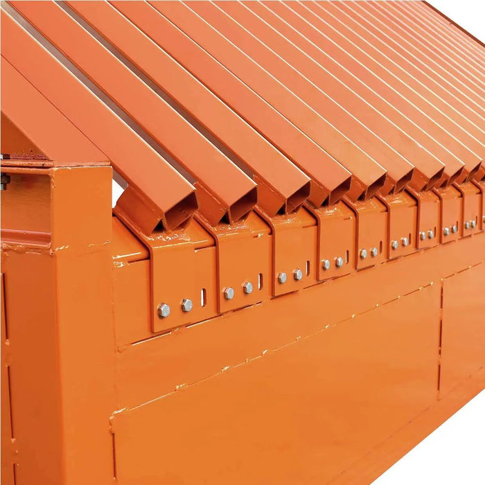 TMG Industrial 12’ Heavy Duty Static Grizzly Rock Screen, Adjustable Bolt-On Deck Bars, 4” x 4” I-Beams, 5000 lb Load Capacity, TMG-RS12