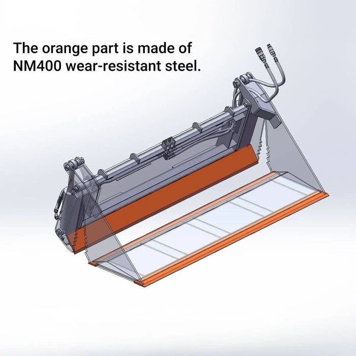 TMG Industrial Skid Steer 4-in-1 Bucket, 30” Maximum Opening, 1545 Lb Load Capacity, TMG-SBF72