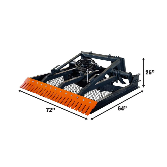 TMG Industrial 72” Skid Steer Hydraulic Land Plane Scarifier, 8 Hydraulic Adjustable Ripper Teeth, Reversible Planer Comb, Grading, Spreading & Leveling, TMG-SLP75