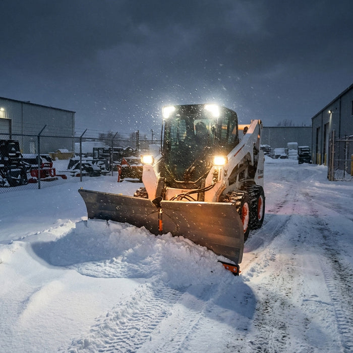 8-½’ U/V Angle Blade Snowplow, Reversible Rubber Edges, 6 Positions, Category 1 & 2 Hookups, 3-Point Hitch, 40-90 HP Tractors, TMG-SP08 TMG Industrial