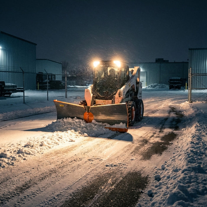 8-½’ U/V Angle Blade Snowplow, Reversible Rubber Edges, 6 Positions, Category 1 & 2 Hookups, 3-Point Hitch, 40-90 HP Tractors, TMG-SP08 TMG Industrial