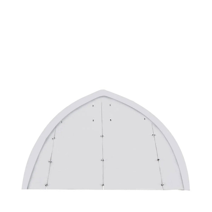 TMG Industrial 20' x 30' Arch Wall Peak Ceiling Storage Shelter with Heavy Duty 17 oz PVC Cover & Drive Through Doors, TMG-ST2031PV(Previously ST2030PV)
