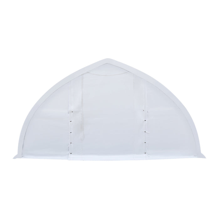 9m × 12m Peak Ceiling Storage Shelter with Heavy Duty 450 GSM PVC Cover & Drive Through Doors, TMG-ST3042V (Previously ST3040V) TMG Industrial Australia
