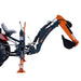 TMG Industrial 7-FT 3-Point Hitch Swing Backhoe Attachment, 12” Bucket Included, 40-100 HP Tractor, 126” High Reach, Category 1 & 2 Hookups, TMG-TBH84