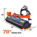 TMG Industrial 80” Offset Ditch Bank Flail Mower with 90° Tilt, 3-Point Hitch, 50-90 HP Tractor, PTO Drive Shaft, TMG-TFMO80