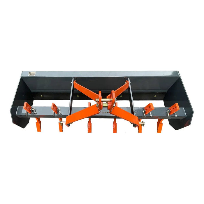 72” Land Box Scraper, 3 Point Hitch, (6) Ripper Shanks, 25-50 HP Tractors, TMG-TLS72