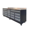 TMG Heavy Series™ 2.8m Workbench with Stainless Steel Benchtop and 20 Drawers, TMG-WB920