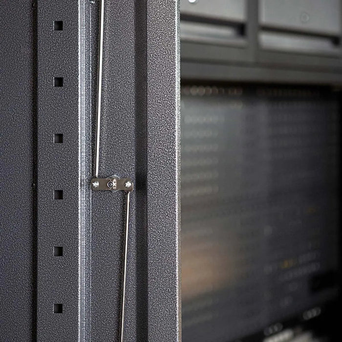 TMG Industrial 12’ Extreme-Duty Steel Garage Tool Chest w/Pegboard, Power Outlets, USB Port, Magnetic Motion LED Lamps, Cabinets & Roll-Out Tool Chest, TMG-WBM12