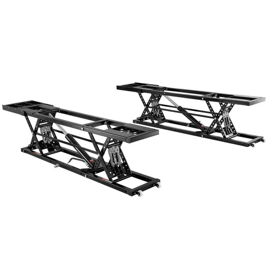 VEVOR Car Lift, 25.6" Max. Height, 5,000 LBS Capacity Portable Car Lift, with Extended-Length Plates, Heavy-duty Carbon Steel Truck Lift with 120V Power Unit, Auto Car Jack Lifts for Home Garage Shop, DOBA-ALT5000