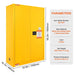 VEVOR Flammable Safety Cabinet, 45 Gal, Cold-Rolled Steel Flammable Liquid Storage Cabinet, 42.9 x 18.1 x 65.2 in Explosion Proof with 2 Adjustable Shelves 2 Manual Doors for Industrial Use, Yellow, DOBA-CF45