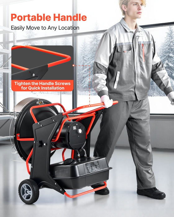 125 000 BTU:n säteilykerosiini-/diesellämmitin, kannettava teollisuustilojen lämmitin säädettävällä lämpötilalla ja pyörillä, DOBA-RH125