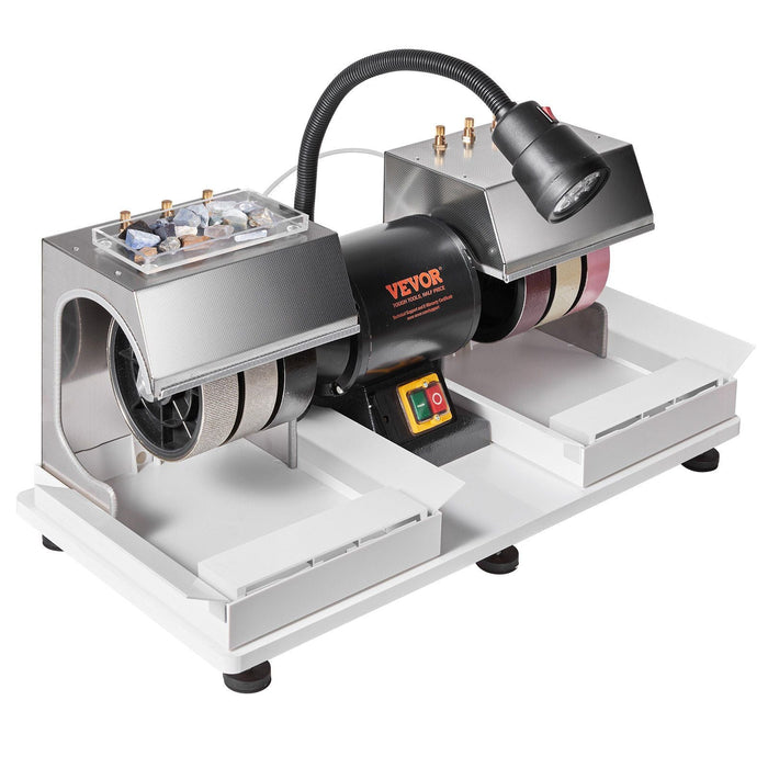 6" hiomakone, 1/4 hv 1800 rpm kivenhiontakone, lamppu ja vesipumppu sisältyvät, jalokivien ja kivien fasetointikone, DOBA-CM6