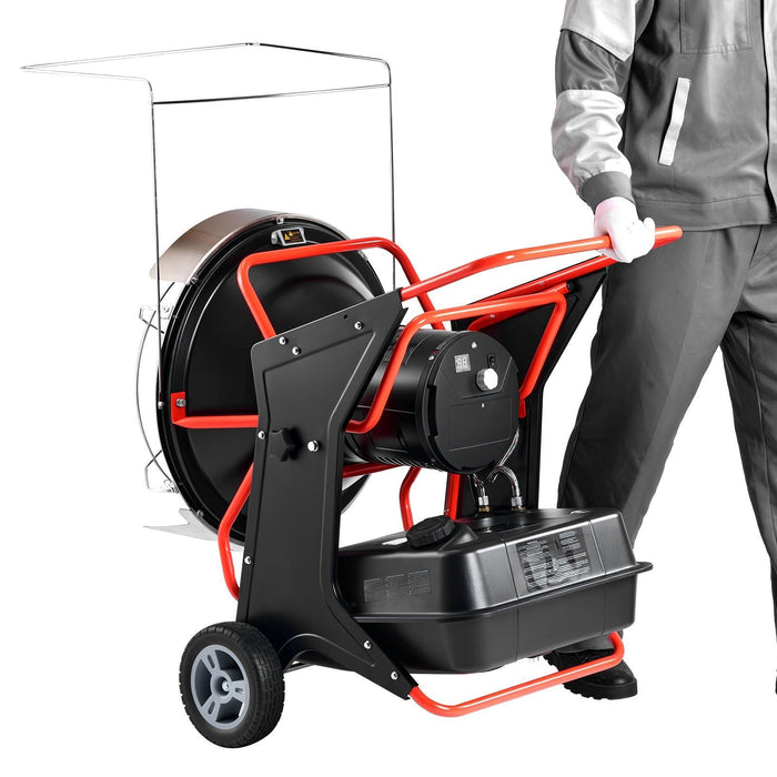 125 000 BTU:n säteilykerosiini-/diesellämmitin, kannettava teollisuustilojen lämmitin säädettävällä lämpötilalla ja pyörillä, DOBA-RH125