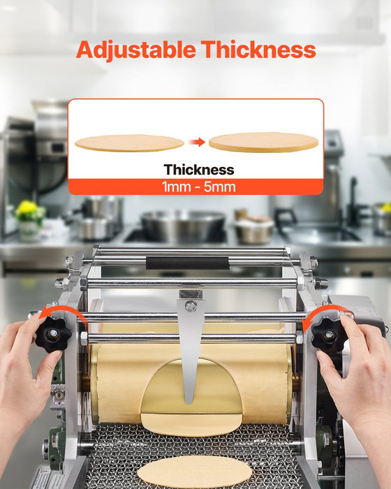 Electric Tortilla Maker, Automatic Corn Tortilla Machine, Dual Size 4" & 6" Cooking Plates, DOBA-TM46